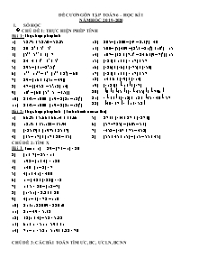 Đề cương ôn tập học kì I môn Toán Lớp 6 - Năm học 2019-2020 - Trường THCS Thạch Trung