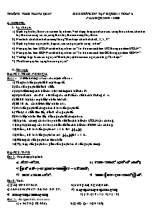 Đề cương ôn tập học kì I môn Toán Lớp 6 - Năm học 2019-2020 - Trường THCS Thanh Quan