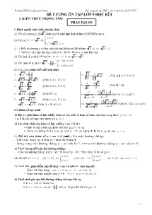 Đề cương ôn tập học kì I môn Toán Lớp 9 - Năm học 2019-2020 - Trường THCS Lê Quang Cường