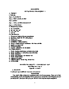 Đề cương ôn tập học kỳ 1 môn Tiếng Anh Lớp 10 - Năm học 2018-2019 - Trường THPT Chu Văn An (Có đáp án)