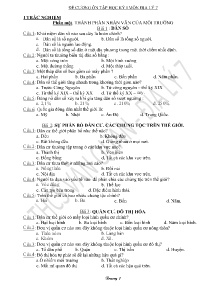 Đề cương ôn tập học kỳ I môn Địa lý 7 - Năm học 2019-2020 - Trường THCS Văn Quan