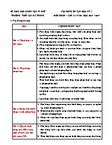 Đề cương ôn tập học kỳ I môn Giáo dục công dân Lớp 12 - Năm học 2018-2019 - Trường THPT Hai Bà Trưng