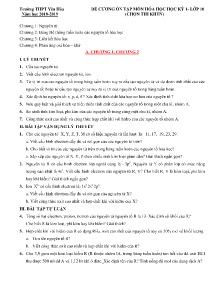 Đề cương ôn tập học kỳ I môn Hóa học Lớp 10 - Năm học 2018-2019 - Trường THPT Yên Hòa
