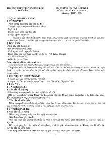 Đề cương ôn tập học kỳ I môn Ngữ văn Lớp 11 (Chuyên) - Năm học 2019-2020 - Trường THPT Chuyên Bảo Lộc