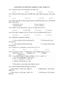 Đề cương ôn tập học kỳ I môn Tin học Lớp 10 - Năm học 2019-2020 - Trường THPT Ngô Quyền