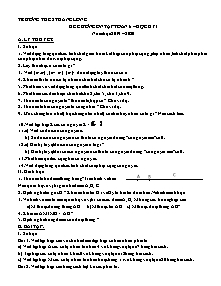 Đề cương ôn tập học kỳ I môn Toán Lớp 6 - Năm học 2019-2020 - Trường THCS Thăng Long