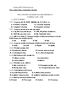 Đề cương ôn tập kiểm tra học kì I môn Hóa học Lớp 8 - Năm học 2019-2020 - Trường THCS Phước Nguyên