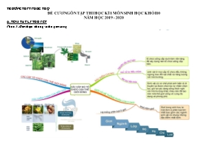 Đề cương ôn tập thi học kì 1 môn Sinh học Lớp 10 - Năm học 2019-2020 - Trường THPT Phúc Thọ