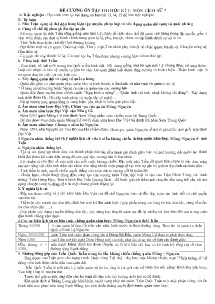 Đề cương ôn tập thi học kì I môn Lịch sử Lớp 7 - Năm học 2019-2020 - Trường THCS Nguyễn Du