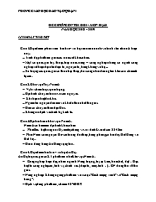 Đề cương ôn thi học kì I môn Địa lí 8 - Năm học 2018-2019 - Phòng Giáo dục và Đào tạo Quận I