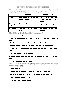 Đề cương ôn thi học kì I môn Lịch sử Lớp 6 - Năm học 2019-2020 - Trường THCS Chánh Phú Hòa