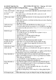 Đề cương ôn thi học kì I môn Sinh học Lớp 12 - Năm học 2019-2020 - Trường THCS & THPT Võ Nguyên Giáp