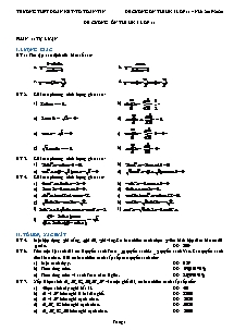 Đề cương ôn thi học kì I môn Toán Lớp 11 - Năm học 2019-2020 - Trường THPT Đoàn Kết