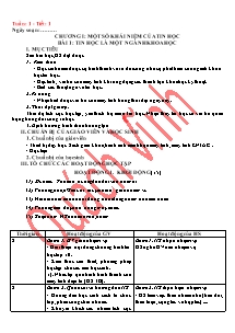 Giáo án Tin học Lớp 10 - Học kì 1 - Quách Vĩnh