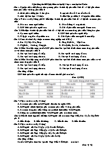 Ngân hàng câu hỏi kiểm tra học kỳ I môn Địa lý Lớp 11 - Năm học 2019-2020 - Trường THPT Lương Ngọc Quyến
