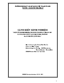 Sáng kiến kinh nghiệm Một số kinh nghiệm trong công tác tham mưu xây dựng cơ sở vật chất nhà trường đạt chuẩn quốc gia