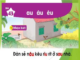 Bài giảng Tiếng Việt 1 - Bài 43: Au, âu, êu - Trần Thị Tú Uyên
