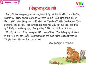 Bài giảng Tiếng Việt 1 Sách Kết nối tri thức - Bài 5: Tiếng vọng của núi - Trần Thị Tú Uyên