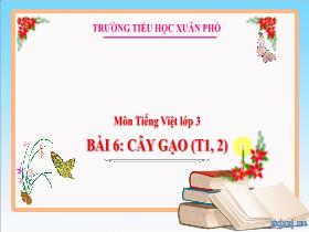 Bài giảng Tiếng Việt 3 - Bài 6: Cây gạo (Tiết 1+2) - Lường Thị Nghĩa