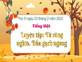 Bài giảng Tiếng Việt 3 - Bài: Luyện tập 