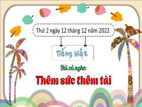 Bài giảng Tiếng Việt 3 - Bài: Nói và nghe: 