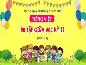 Bài giảng Tiếng Việt 3 - Bài: Ôn tập giữa học kì II (Tiết 1+2) - Năm học 2022-2023 - Hà Thị Hiên