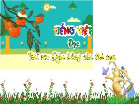 Bài giảng Tiếng Việt 3 (Tập đọc) - Bài 10: Quả hồng của thỏ con - Năm học 2022-2023 - Hà Thị Hiên