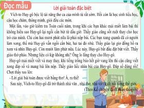 Bài giảng Tiếng Việt Lớp 3 (Tập đọc) - Bài: Lời giải toán đặc biệt - Lường Thị Nghĩa