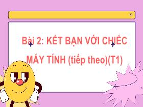 Bài giảng Tin học 2 - Bài 2: Kết bạn với chiếc máy tính (Tiết 1) - Trần Thị Long