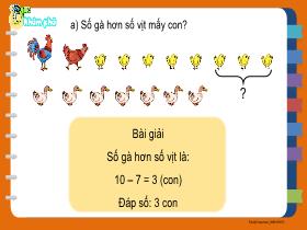 Bài giảng Toán 2 - Bài: Hơn, kém nhau bao nhiêu đơn vị - Lê Thị Thu Hằng