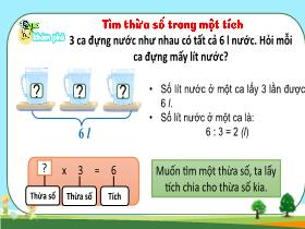 Bài giảng Toán 3 - Bài 13: Tìm thành phần trong phép nhân, phép chia (Tiết 1) - Lường Thị Nghĩa