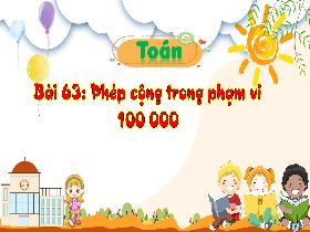 Bài giảng Toán 3 - Bài 63: Phép cộng trong phạm vi 100000 - Năm học 2023-2024 - Hà Thị Hiên