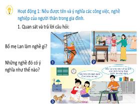 Bài giảng Tự nhiên & Xã hội 2 - Bài 2: Nghề nghiệp của người thân trong gia đình - Năm học 2021-2022 - Lê Thị Thu Hằng