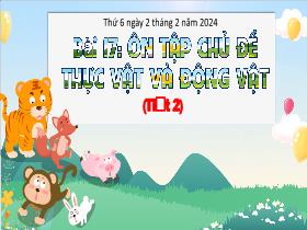 Bài giảng Tự nhiên & Xã hội 3 - Bài 17: Ôn tập chủ đề thực vật và động vật (Tiết 2) - Năm học 2023-2024 - Hà Thị Hiên