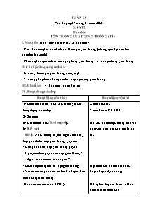 Kế hoạch bài dạy Đạo đức Lớp 4 - Tuần 28 - Năm học 2022-2023 - Trần Thị Hạnh