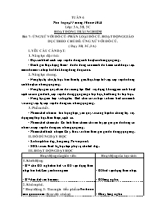 Kế hoạch bài dạy Hoạt động trải nghiệm 3 - Tuần 7 - Năm học 2022-2023 - Trần Thị Hạnh