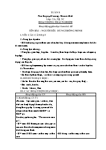 Kế hoạch bài dạy Hoạt động trải nghiệm 3 - Tuần 8 - Năm học 2022-2023 - Trần Thị Hạnh