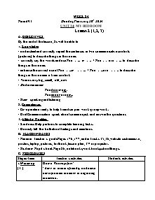 Kế hoạch bài dạy Tiếng Anh 3 - Tuần 24 - Năm học 2023-2024 - Trà Thị Anh Tú