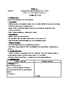 Kế hoạch bài dạy Tiếng Anh 4 - Tuần 13 - Năm học 2023-2024 - Trà Thị Anh Tú