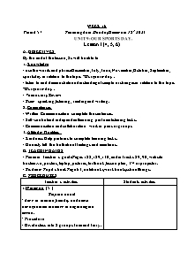 Kế hoạch bài dạy Tiếng Anh 4 - Tuần 16 - Năm học 2023-2024 - Trà Thị Anh Tú