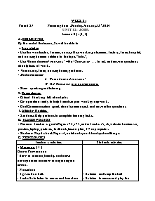 Kế hoạch bài dạy Tiếng Anh 4 - Tuần 21 - Năm học 2023-2024 - Trà Thị Anh Tú
