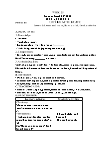 Kế hoạch bài dạy Tiếng Anh Khối 2 - Tuần 25 - Năm học 2023-2024 - Trần Thị Hạnh