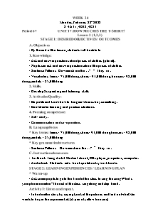 Kế hoạch bài dạy Tiếng Anh Khối 4 - Tuần 24 - Năm học 2021-2022 - Trần Thị Hạnh
