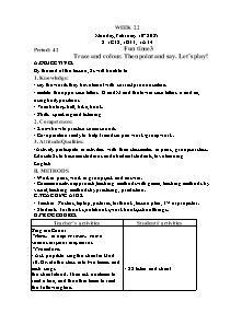 Kế hoạch bài dạy Tiếng Anh Lớp 1 - Tuần 22 - Năm học 2024-2025 - Trần Thị Hạnh