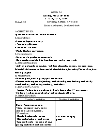 Kế hoạch bài dạy Tiếng Anh Lớp 1 - Tuần 26 - Năm học 2024-2025 - Trần Thị Hạnh