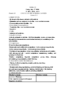 Kế hoạch bài dạy Tiếng Anh Lớp 1 - Tuần 35 - Năm học 2023-2024 - Trần Thị Hạnh