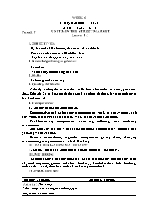 Kế hoạch bài dạy Tiếng Anh Lớp 1 - Tuần 6 - Năm học 2024-2025 - Trần Thị Hạnh