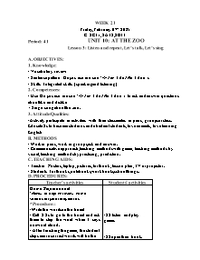 Kế hoạch bài dạy Tiếng Anh Lớp 2 - Tuần 21 - Năm học 2024-2025 - Trần Thị Hạnh