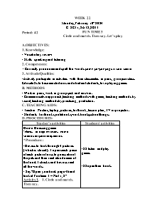 Kế hoạch bài dạy Tiếng Anh Lớp 2 - Tuần 22 - Năm học 2023-2024 - Trần Thị Hạnh