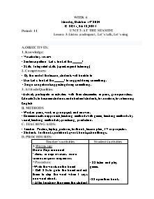 Kế hoạch bài dạy Tiếng Anh Lớp 2 - Tuần 6 - Năm học 2024-2025 - Trần Thị Hạnh